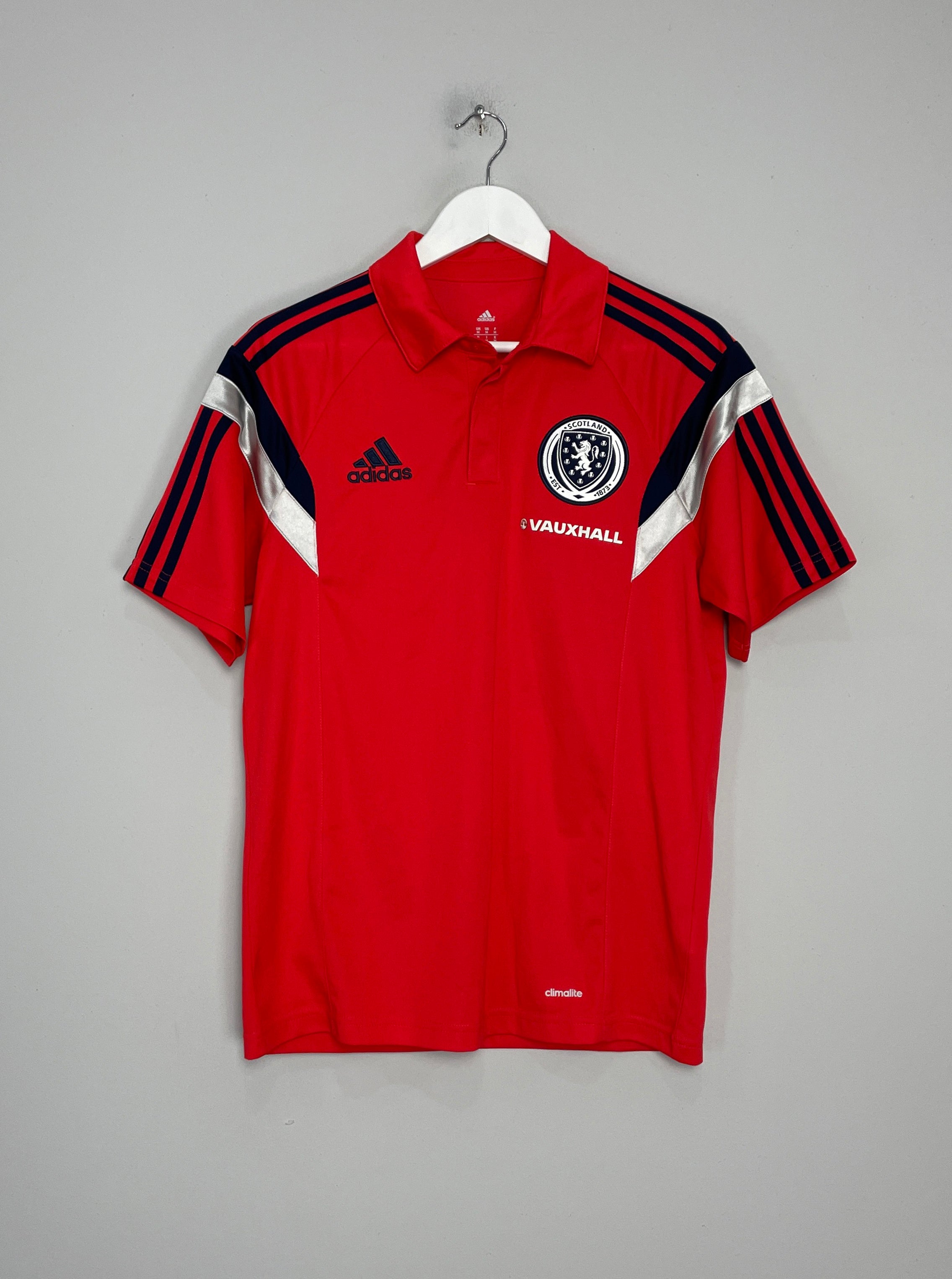 Shop 2013/14 SCOTLAND TRAINING SHIRT (M) ADIDAS, classic football shirts, vintage football shirts & retro soccer jerseys at Cult Kits