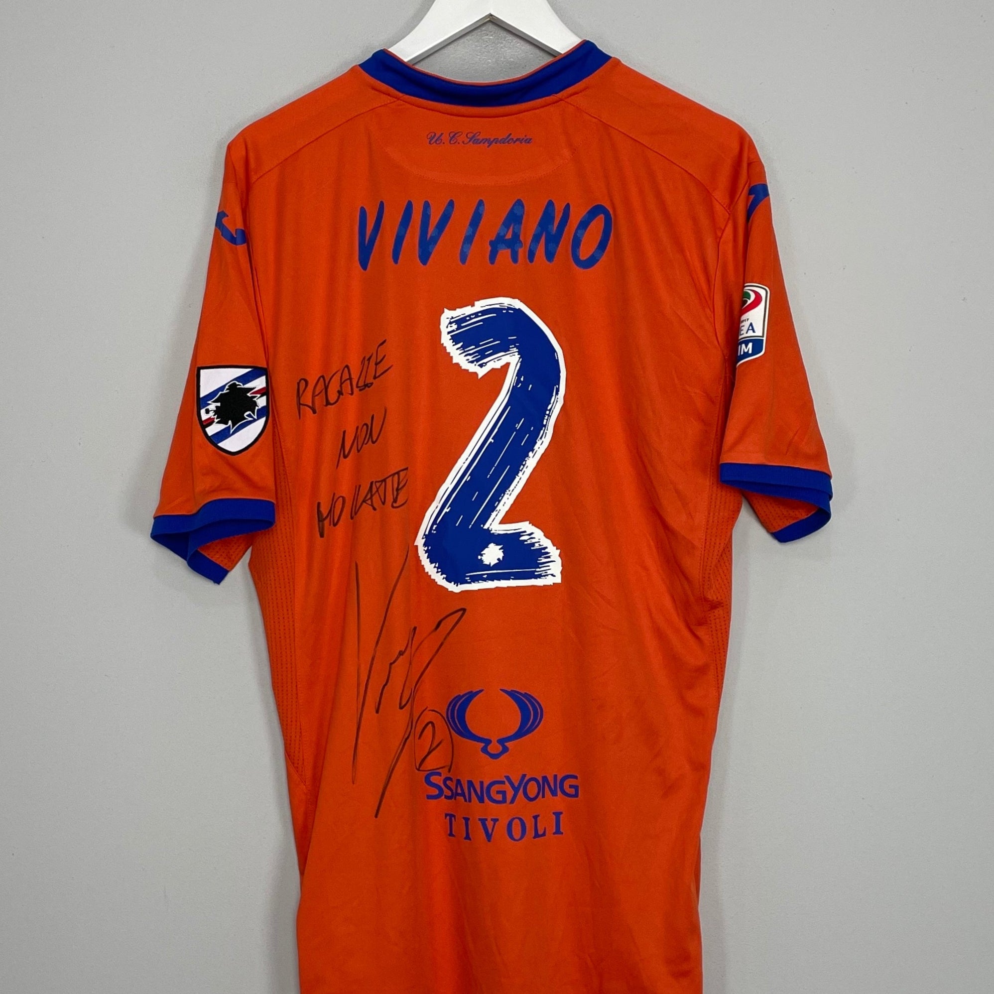 Shop 2016/17 SAMPDORIA VIVIANO #2 *MATCH ISSUED + SIGNED* GK SHIRT (XXL) JOMA, classic football shirts, vintage football shirts & retro soccer jerseys at Cult Kits