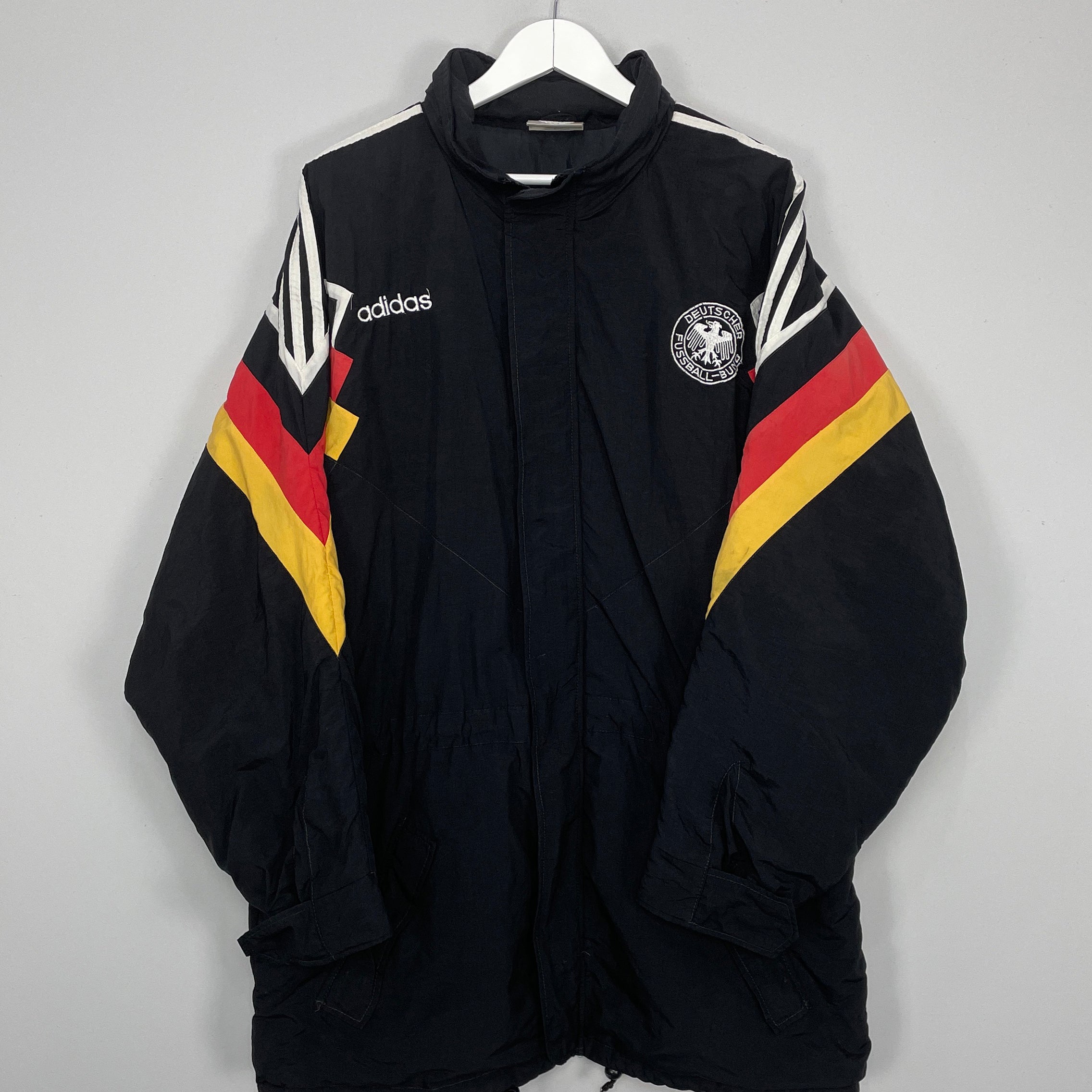 Shop 1992/94 GERMANY BENCH COAT (XL) ADIDAS, classic football shirts, vintage football shirts & retro soccer jerseys at Cult Kits