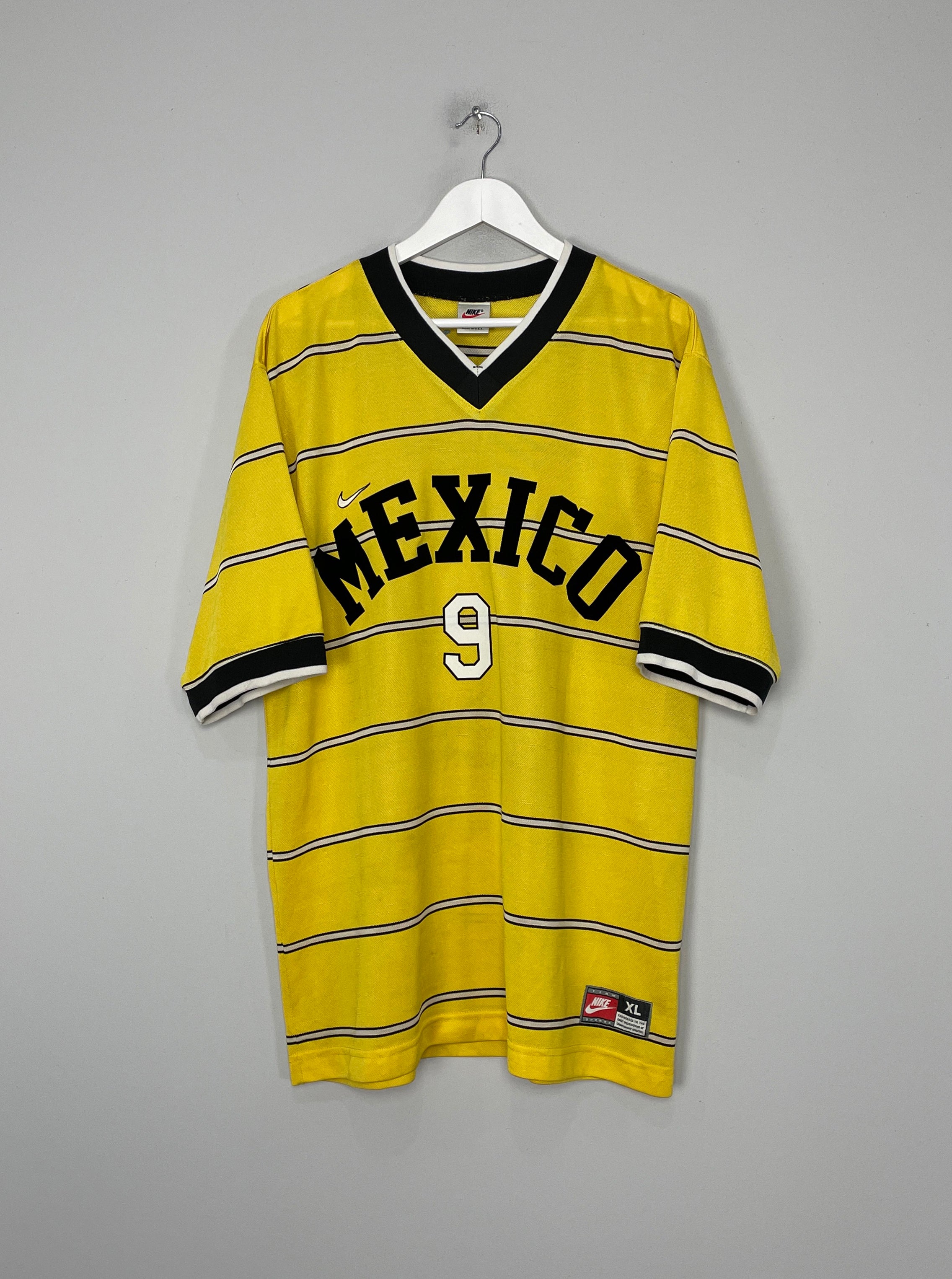 Shop 1999/00 MEXICO CAMPOS #9 GK SHIRT (XL) NIKE, classic football shirts, vintage football shirts & retro soccer jerseys at Cult Kits
