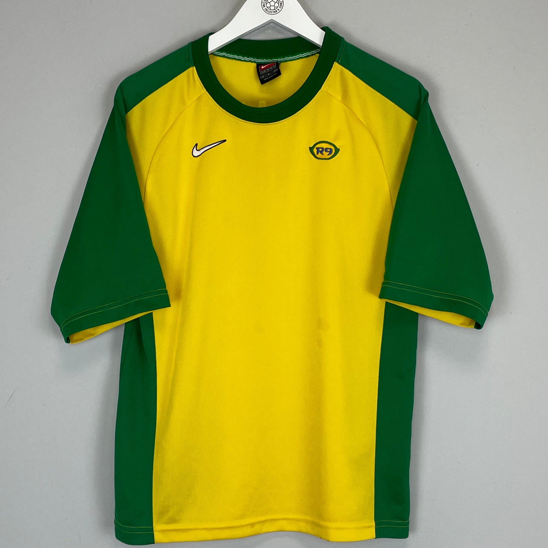 Shop 1998 BRAZIL R9 TRAINING SHIRT (S) NIKE, classic football shirts, vintage football shirts & retro soccer jerseys at Cult Kits
