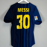 Shop 2004/05 BARCELONA MESSI #20 AWAY SHIRT (M) NIKE, classic football shirts, vintage football shirts & retro soccer jerseys at Cult Kits