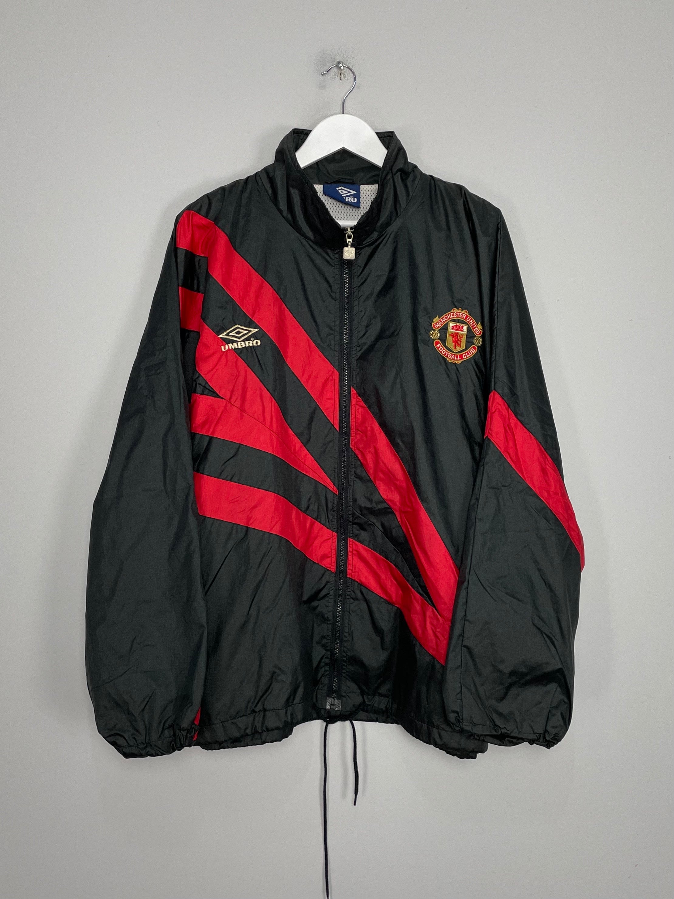 Shop 1992/93 MANCHESTER UNITED TRACK JACKET (XL) UMBRO, classic football shirts, vintage football shirts & retro soccer jerseys at Cult Kits