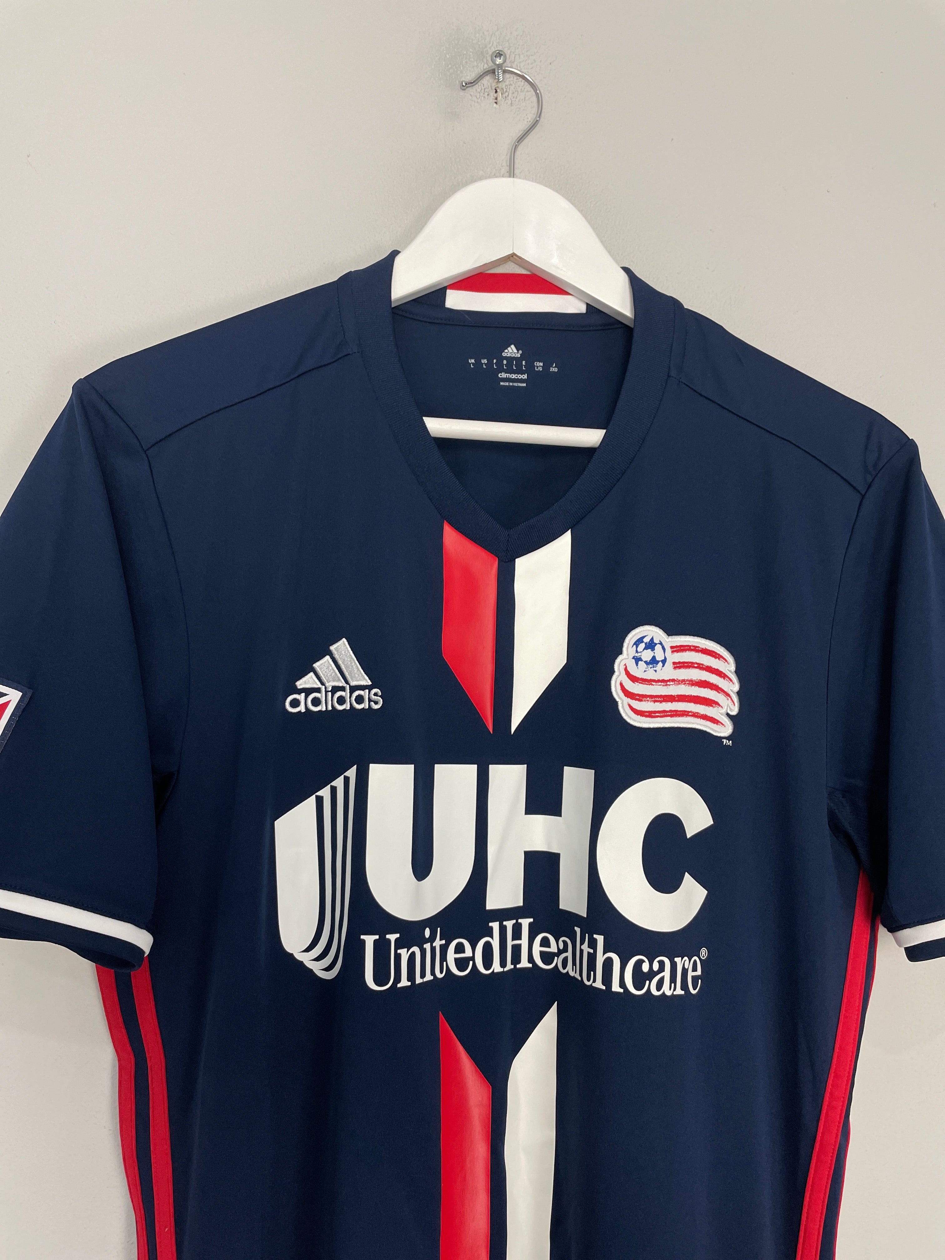 Shop 2016/17 NEW ENGLAND REVOLUTION HOME SHIRT (L) ADIDAS, classic football shirts, vintage football shirts & retro soccer jerseys at Cult Kits