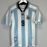 1998/99 ARGENTINA BATISTUTA #9 HOME SHIRT (S) ADIDAS