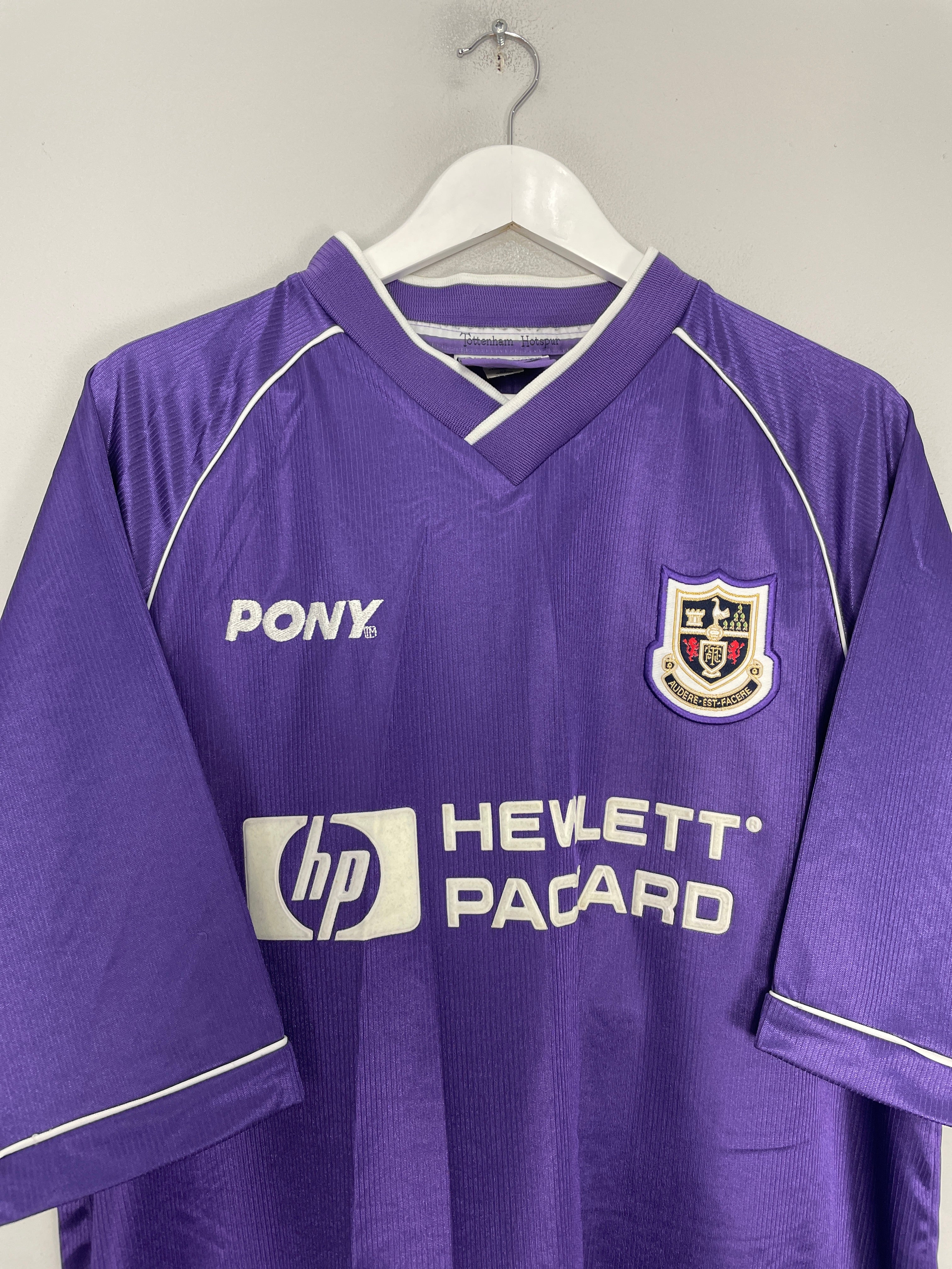Shop 1998/99 TOTTENHAM CAMPBELL #23 AWAY SHIRT (XL) PONY, classic football shirts, vintage football shirts & retro soccer jerseys at Cult Kits