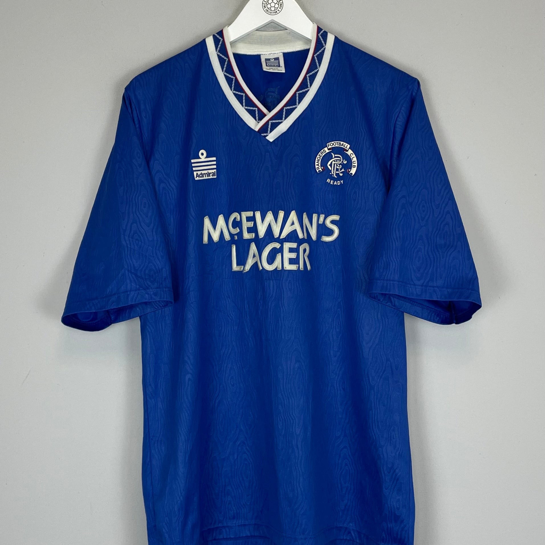 Shop 1990/92 RANGERS HOME SHIRT (L) ADMIRAL, classic football shirts, vintage football shirts & retro soccer jerseys at Cult Kits