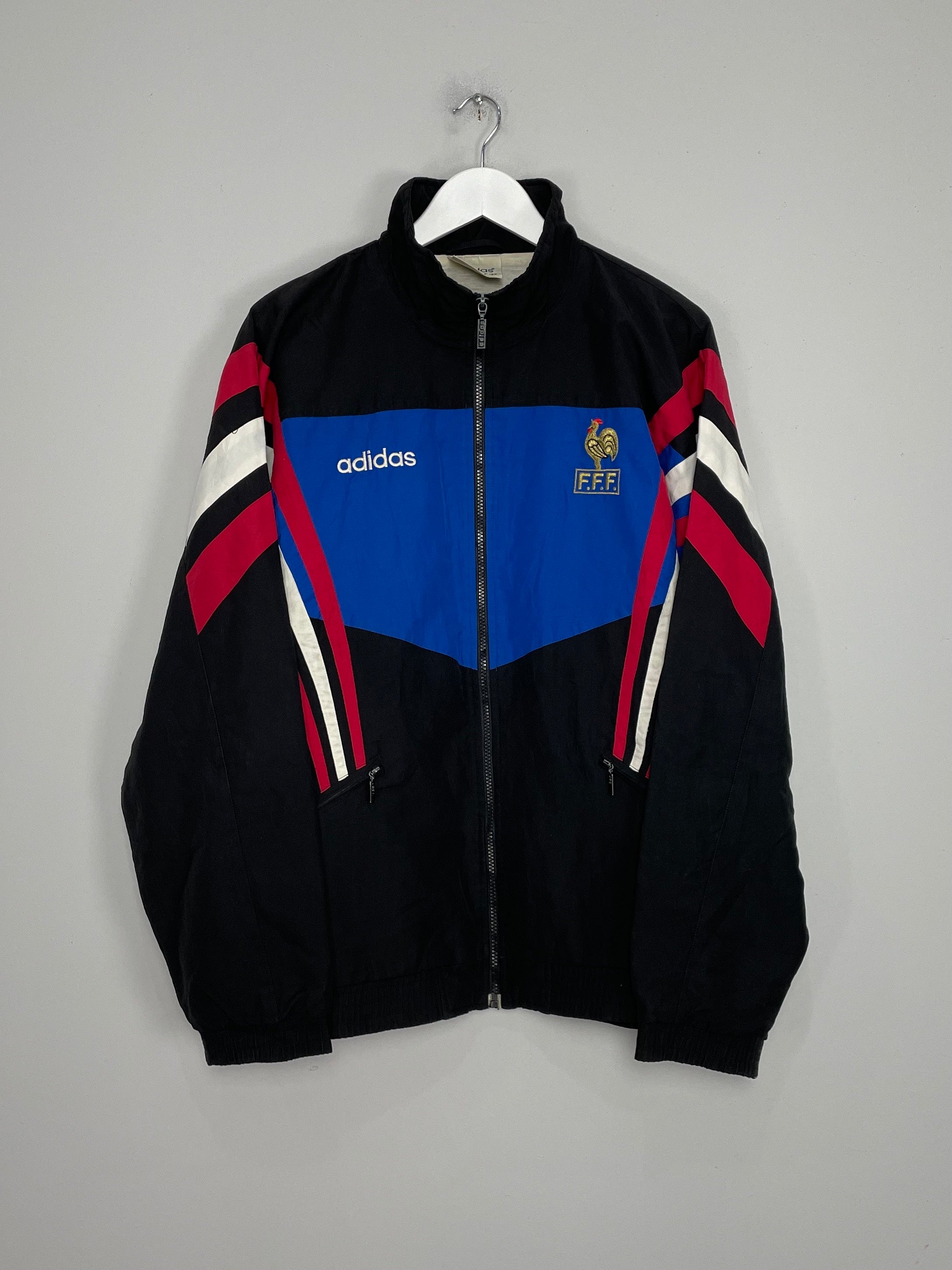 Shop 1996 FRANCE TRACK JACKET (L/XL) ADIDAS, classic football shirts, vintage football shirts & retro soccer jerseys at Cult Kits