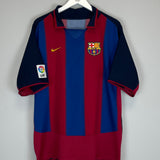 2003/04 BARCELONA RONALDINHO #10 HOME SHIRT (XL) NIKE
