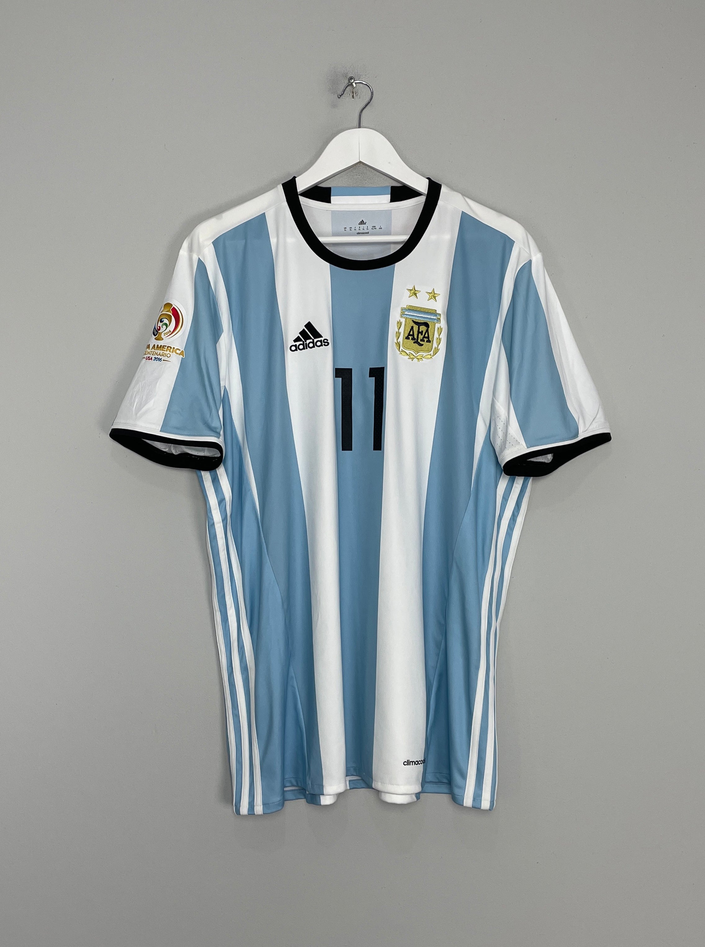 Shop 2016/17 ARGENTINA AGUERO #11 *BNWT* HOME SHIRT (XL) ADIDAS, classic football shirts, vintage football shirts & retro soccer jerseys at Cult Kits
