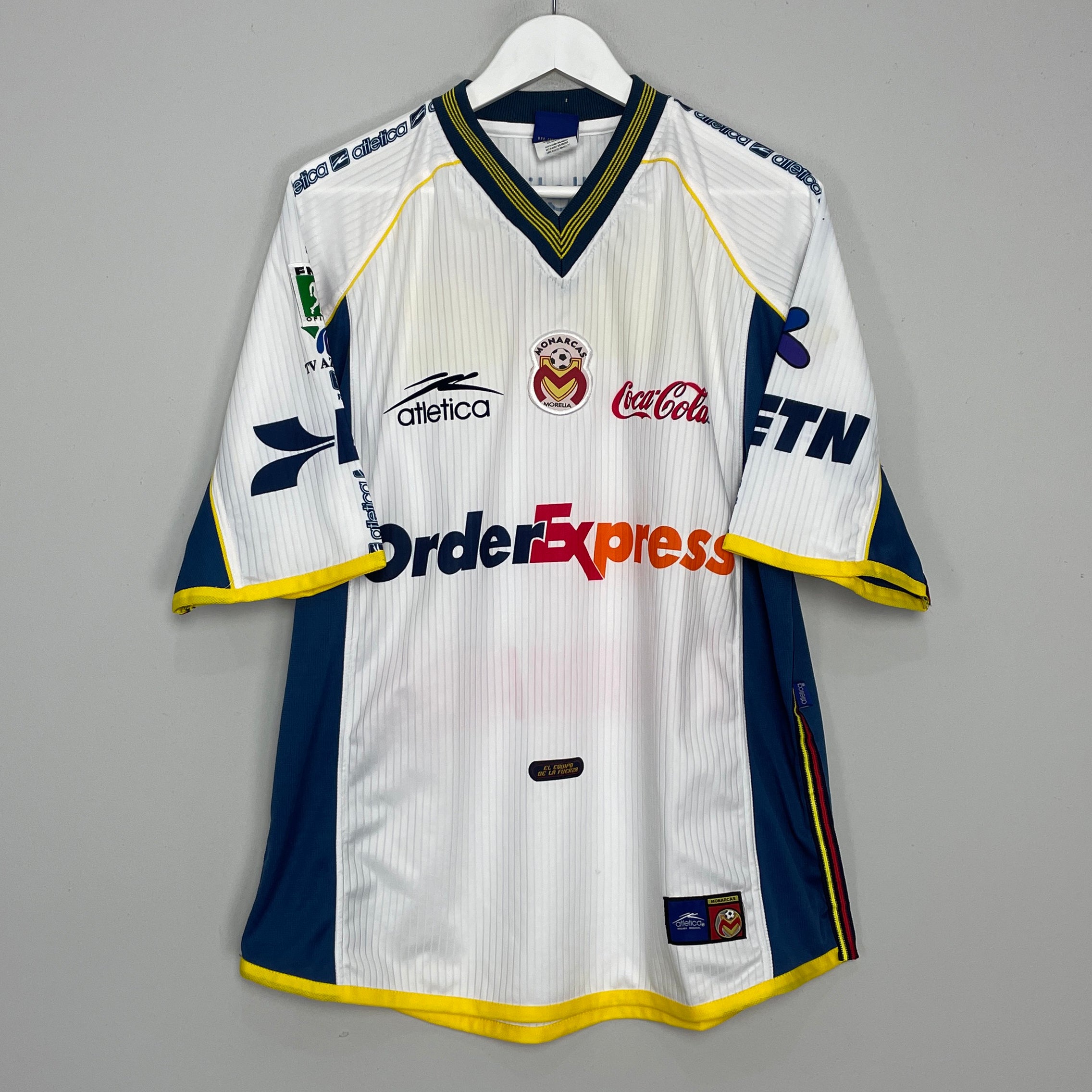 Shop 2000/01 MONARCAS MORELIA AWAY SHIRT (L) ATLETICA, classic football shirts, vintage football shirts & retro soccer jerseys at Cult Kits