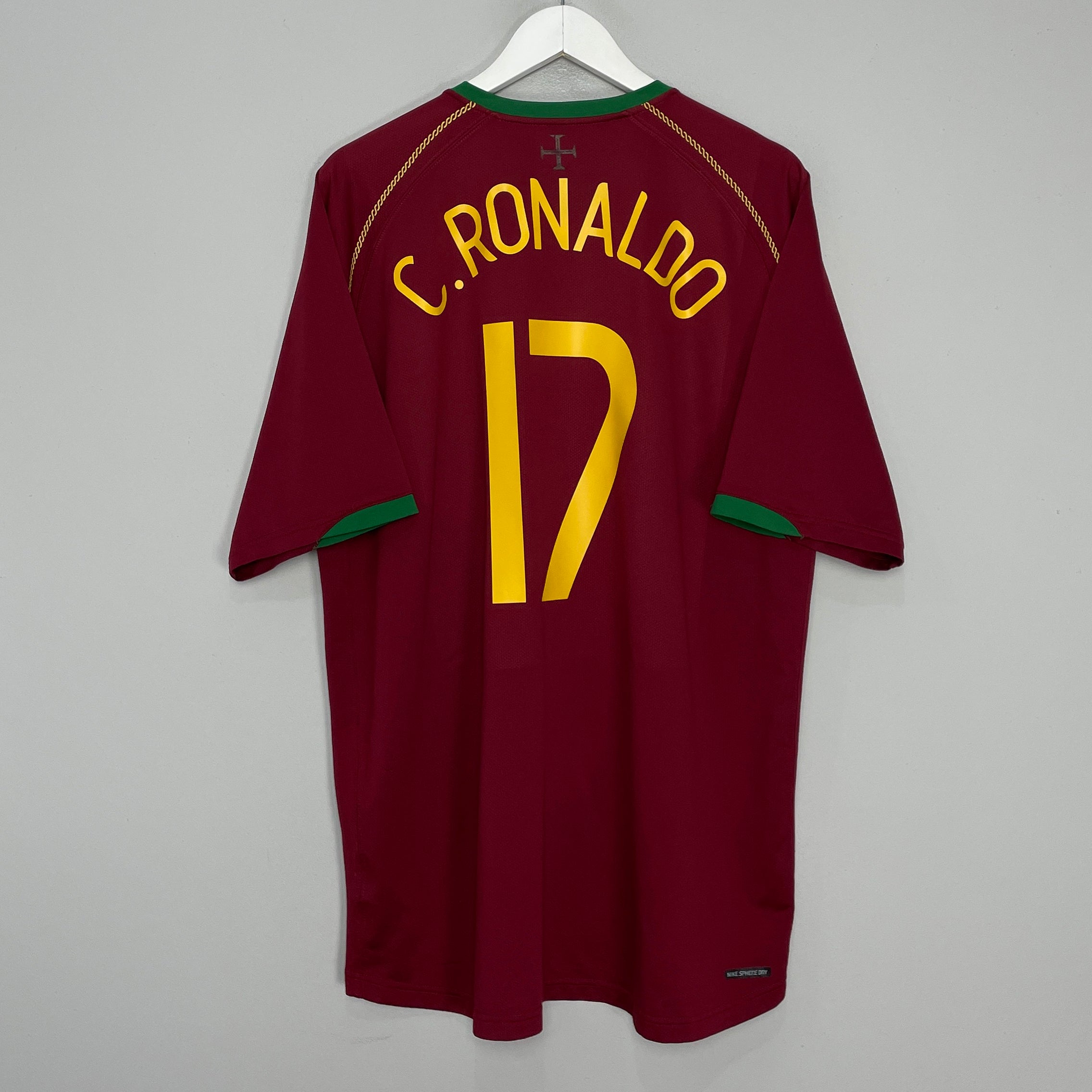 Shop 2006/07 PORTUGAL C.RONALDO #17 HOME SHIRT (XL) NIKE, classic football shirts, vintage football shirts & retro soccer jerseys at Cult Kits