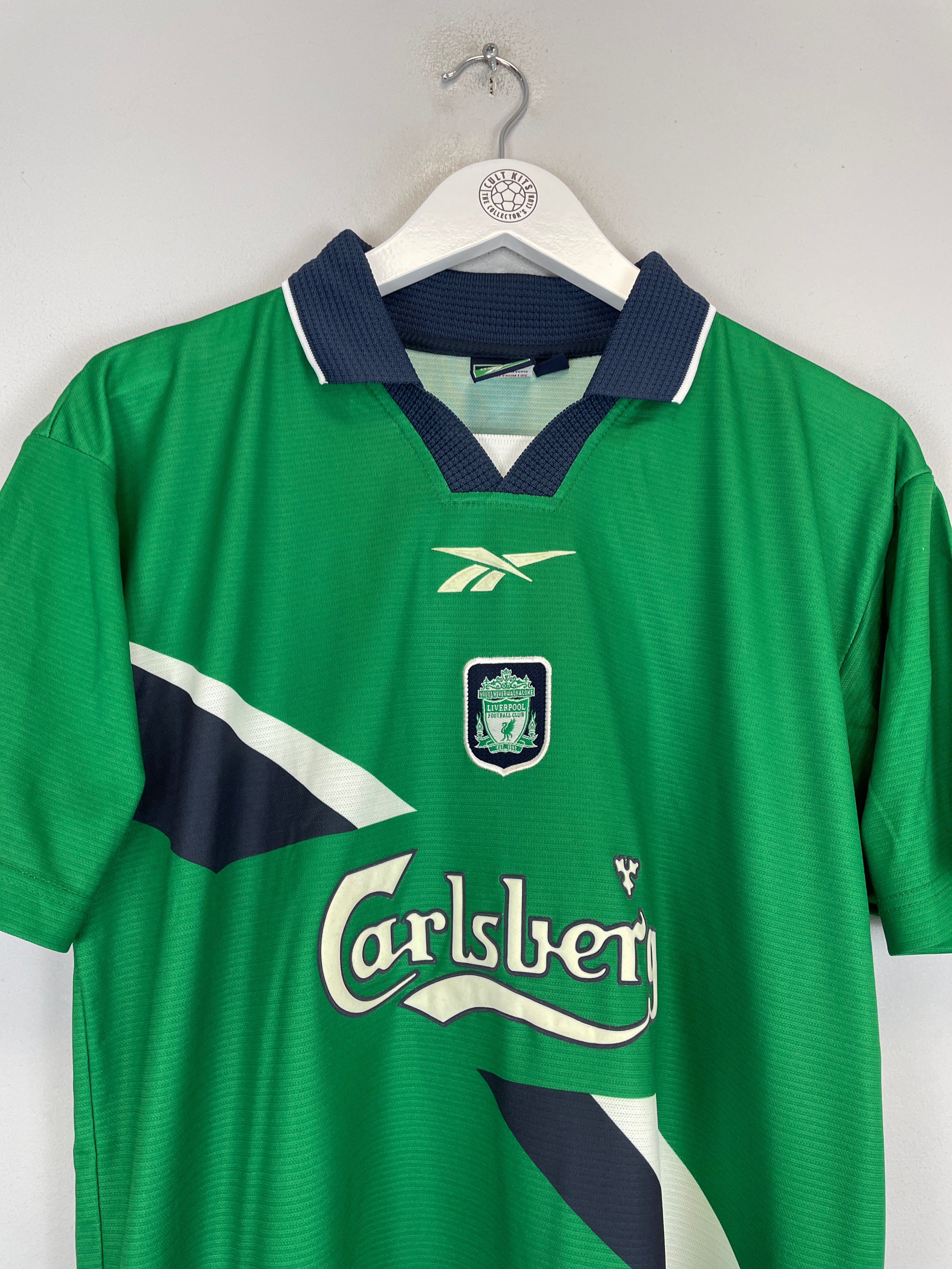 Shop 1999/00 LIVERPOOL GERRARD #28 AWAY SHIRT (S) REEBOK, classic football shirts, vintage football shirts & retro soccer jerseys at Cult Kits