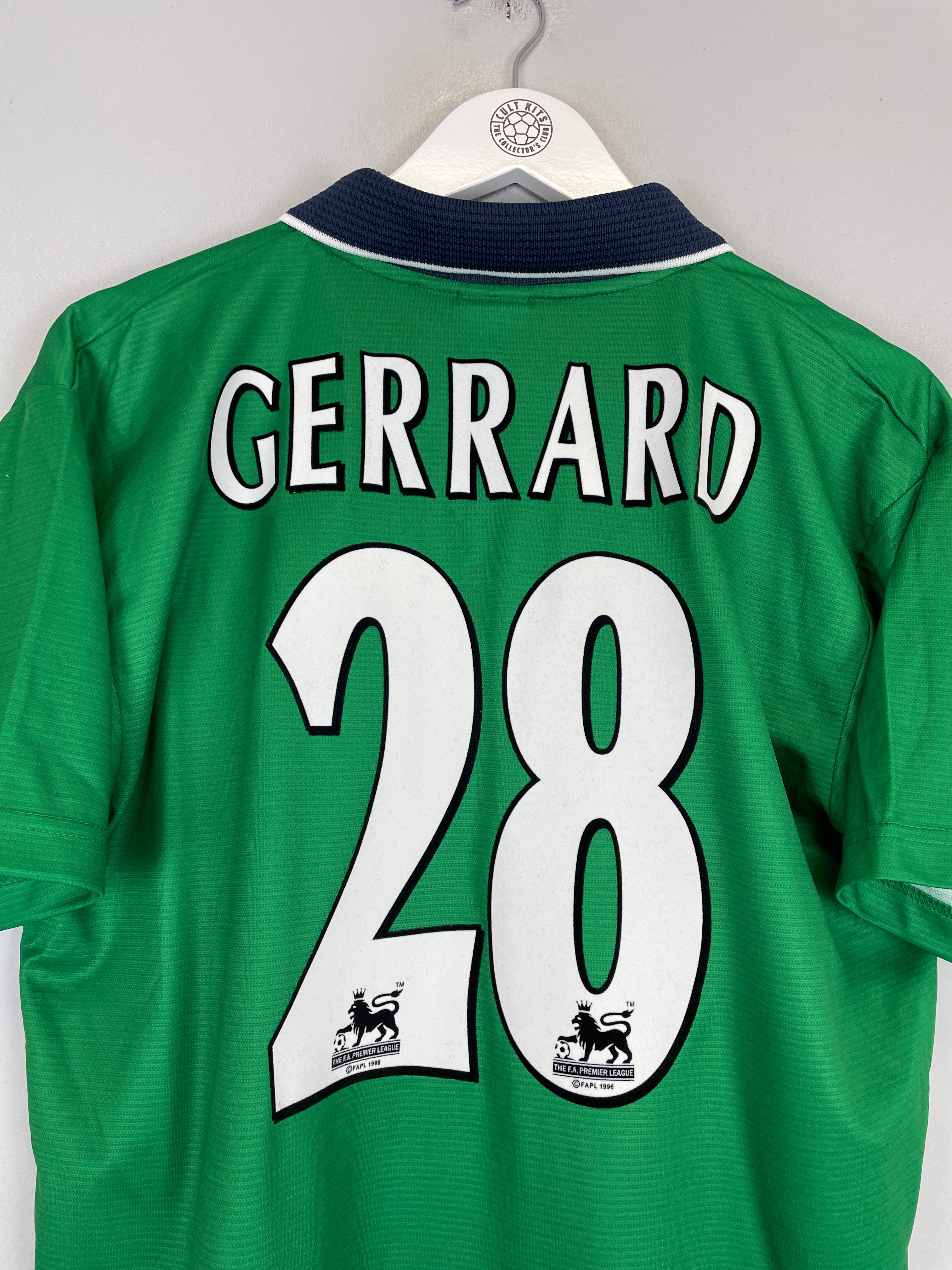 Shop 1999/00 LIVERPOOL GERRARD #28 AWAY SHIRT (S) REEBOK, classic football shirts, vintage football shirts & retro soccer jerseys at Cult Kits