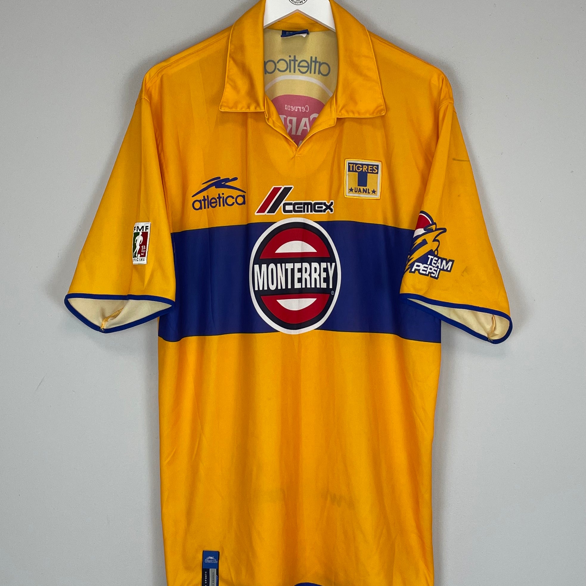Shop 2003/04 TIGRES HOME SHIRT (XL) ATLETICA, classic football shirts, vintage football shirts & retro soccer jerseys at Cult Kits