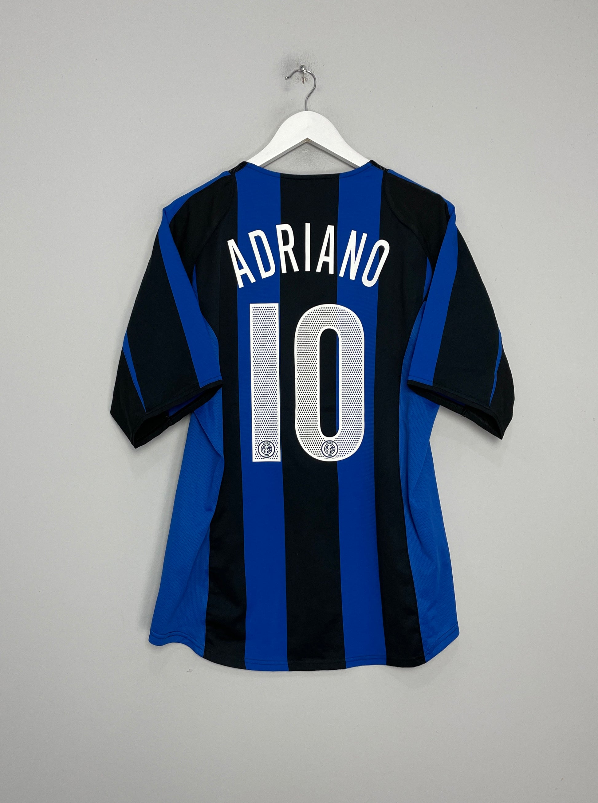 2004/05 INTER MILAN ADRIANO #10 HOME SHIRT (L) NIKE