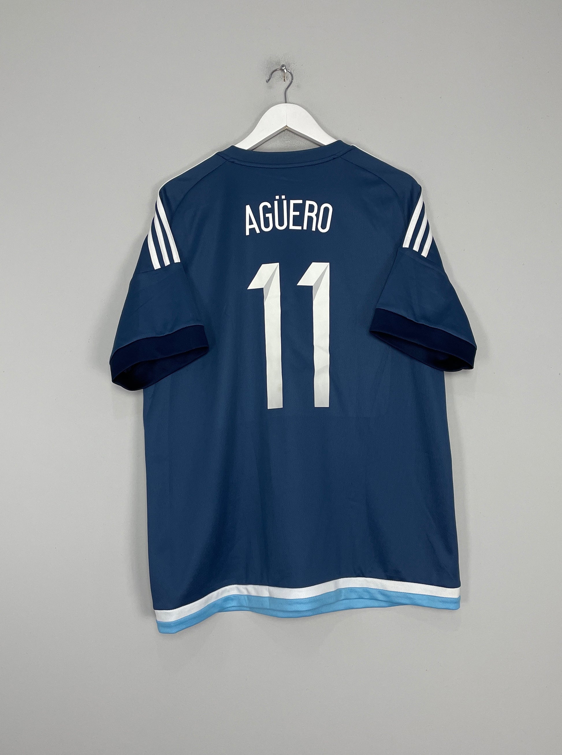 2015/16 ARGENTINA AGUERO #11 AWAY SHIRT (XL) ADIDAS