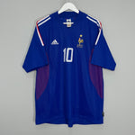 Shop 2002/04 FRANCE ZIDANE #10 HOME SHIRT (XL) ADIDAS, classic football shirts, vintage football shirts & retro soccer jerseys at Cult Kits