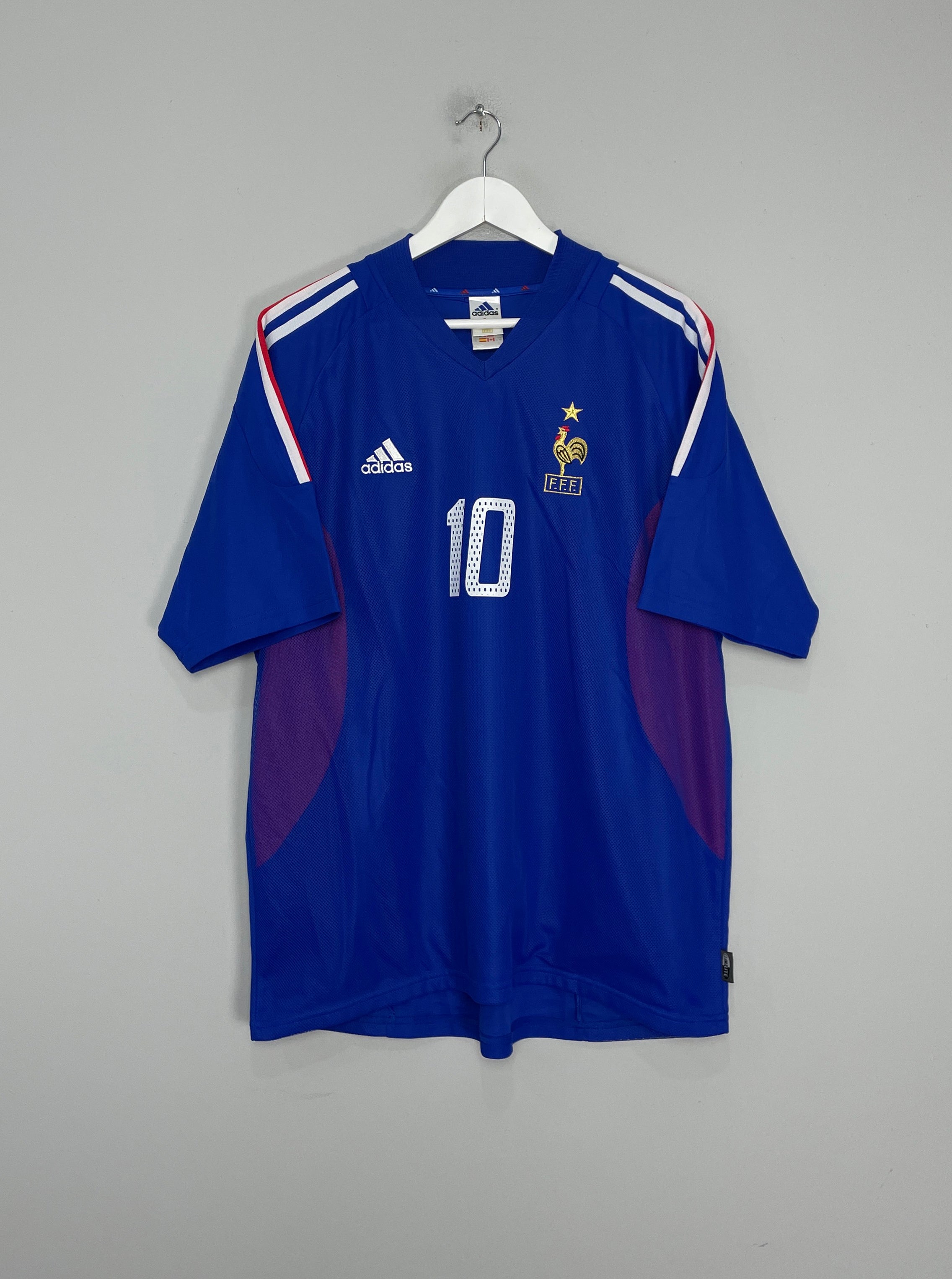 Shop 2002/04 FRANCE ZIDANE #10 HOME SHIRT (XL) ADIDAS, classic football shirts, vintage football shirts & retro soccer jerseys at Cult Kits