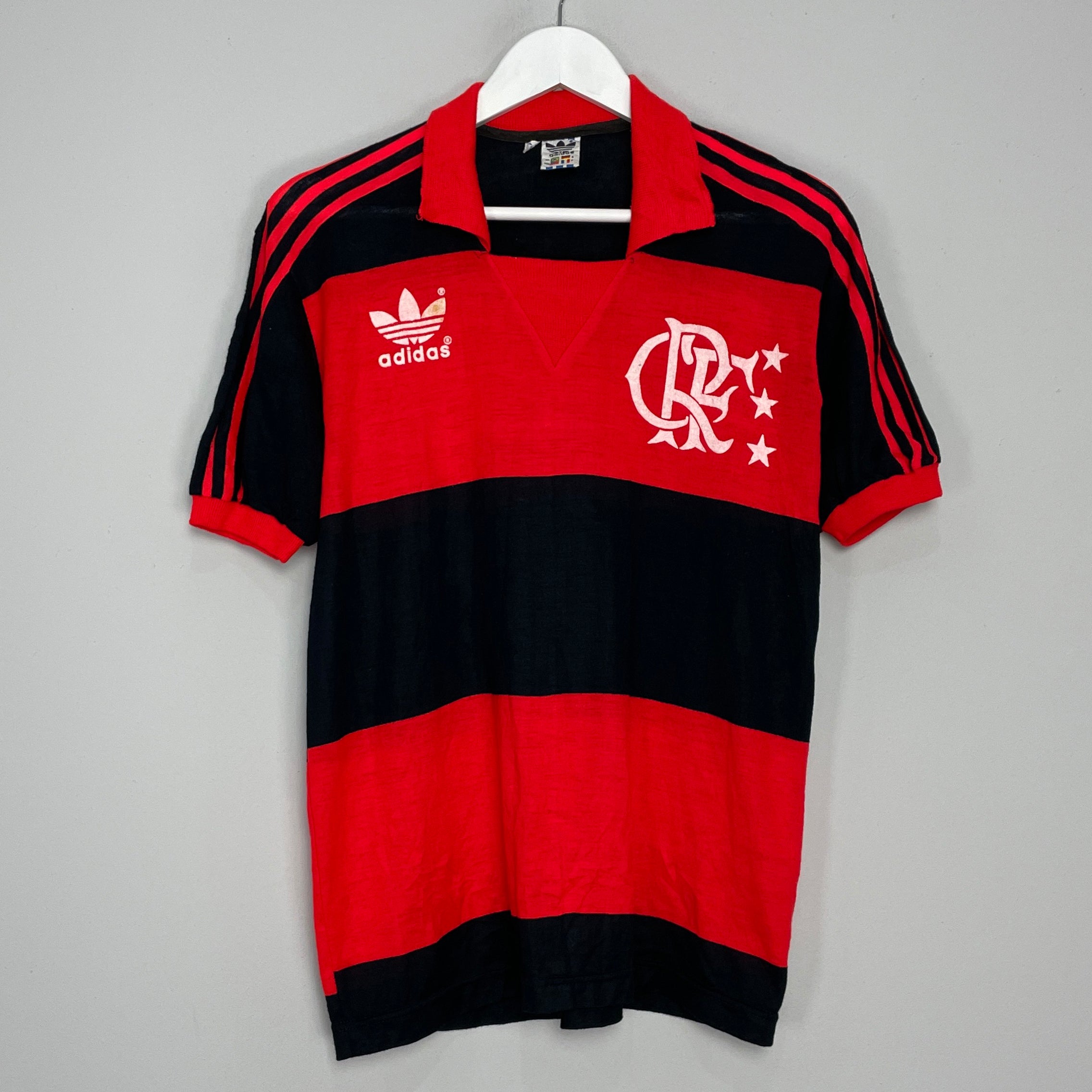 Shop 1985 FLAMENGO HOME SHIRT (M) ADIDAS, classic football shirts, vintage football shirts & retro soccer jerseys at Cult Kits