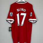 2014/15 MANCHESTER UNITED BLIND #17 *BNWT* HOME SHIRT (XXL) NIKE