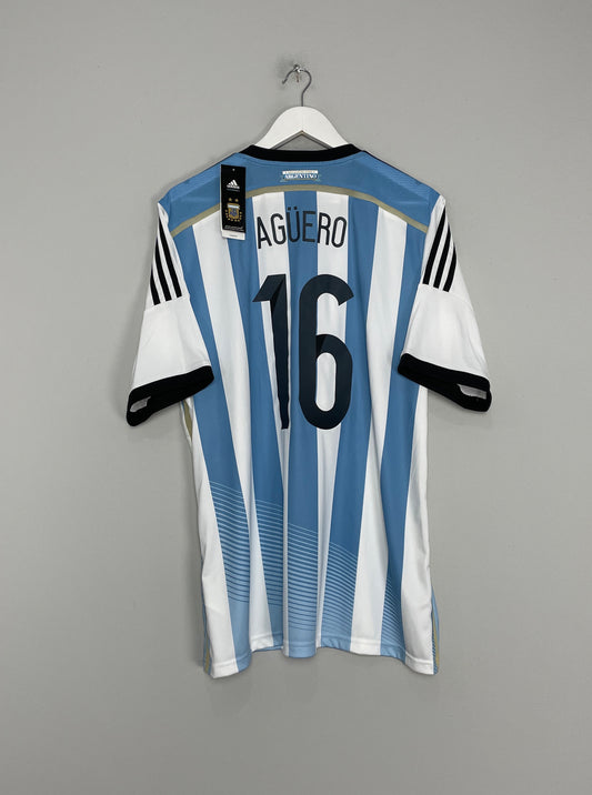 2013/15 ARGENTINA AGUERO #16 *BNWT* HOME SHIRT (XL) ADIDAS