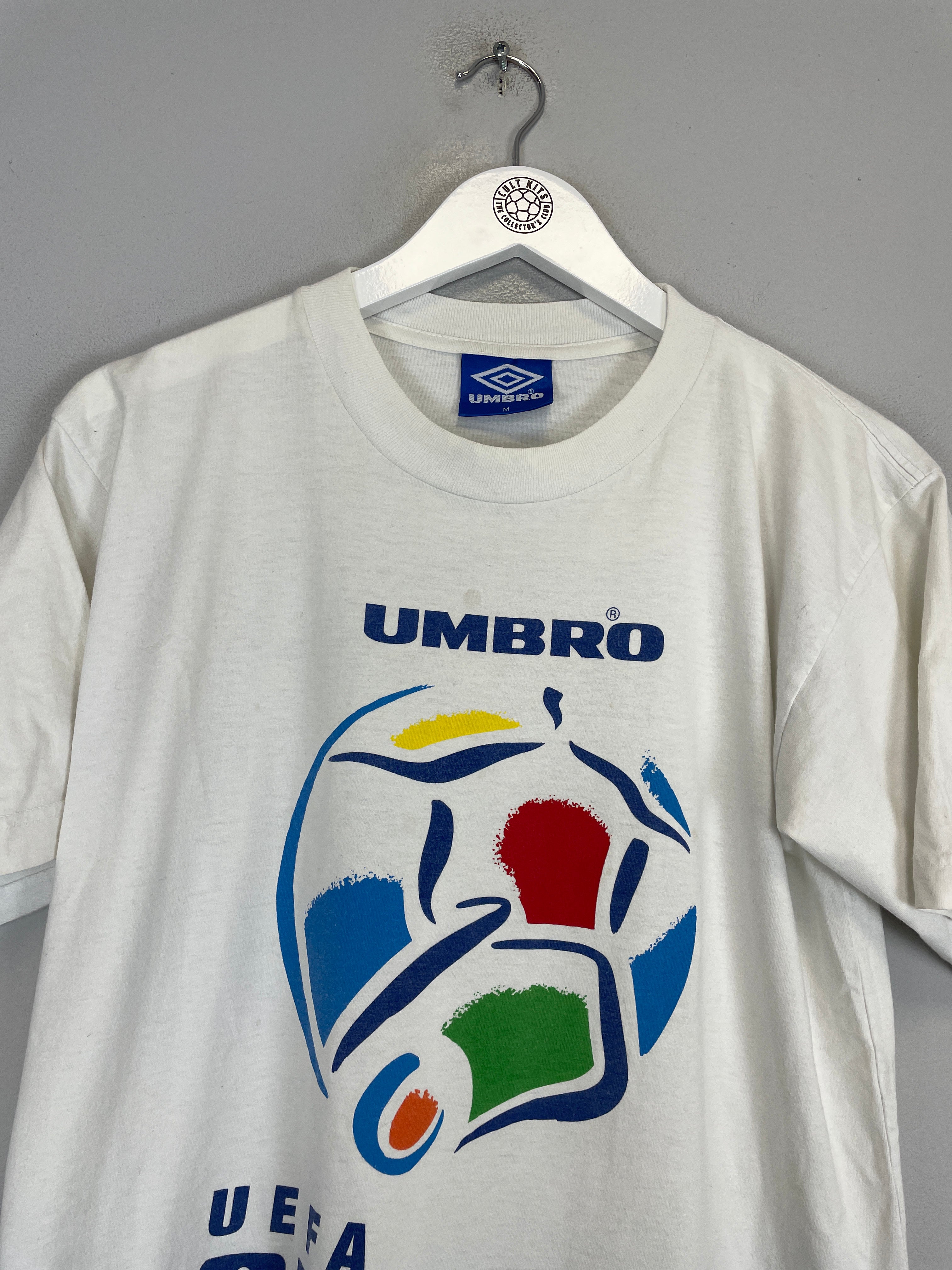 Shop 1996 EURO T-SHIRT (M) UMBRO, classic football shirts, vintage football shirts & retro soccer jerseys at Cult Kits