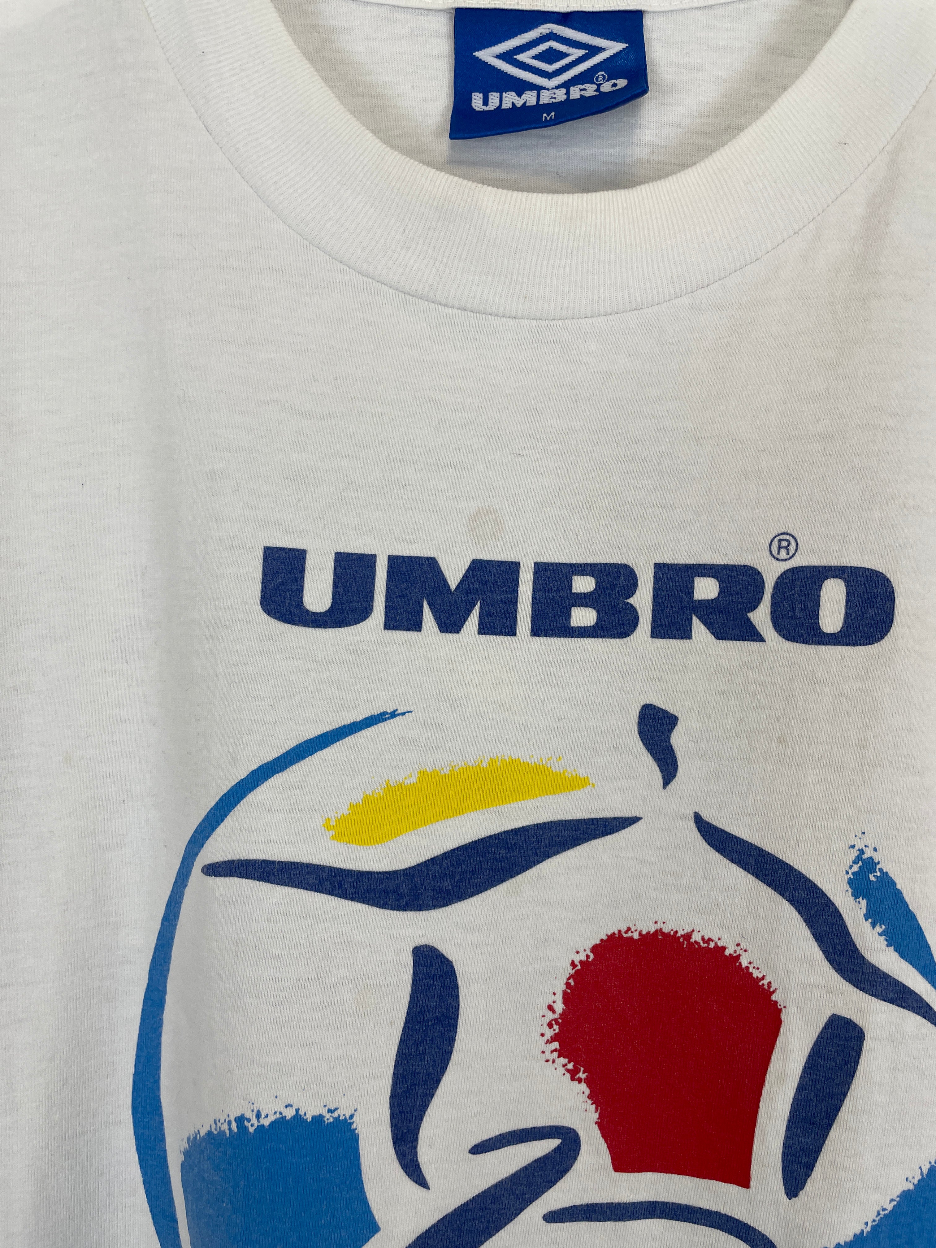 Shop 1996 EURO T-SHIRT (M) UMBRO, classic football shirts, vintage football shirts & retro soccer jerseys at Cult Kits