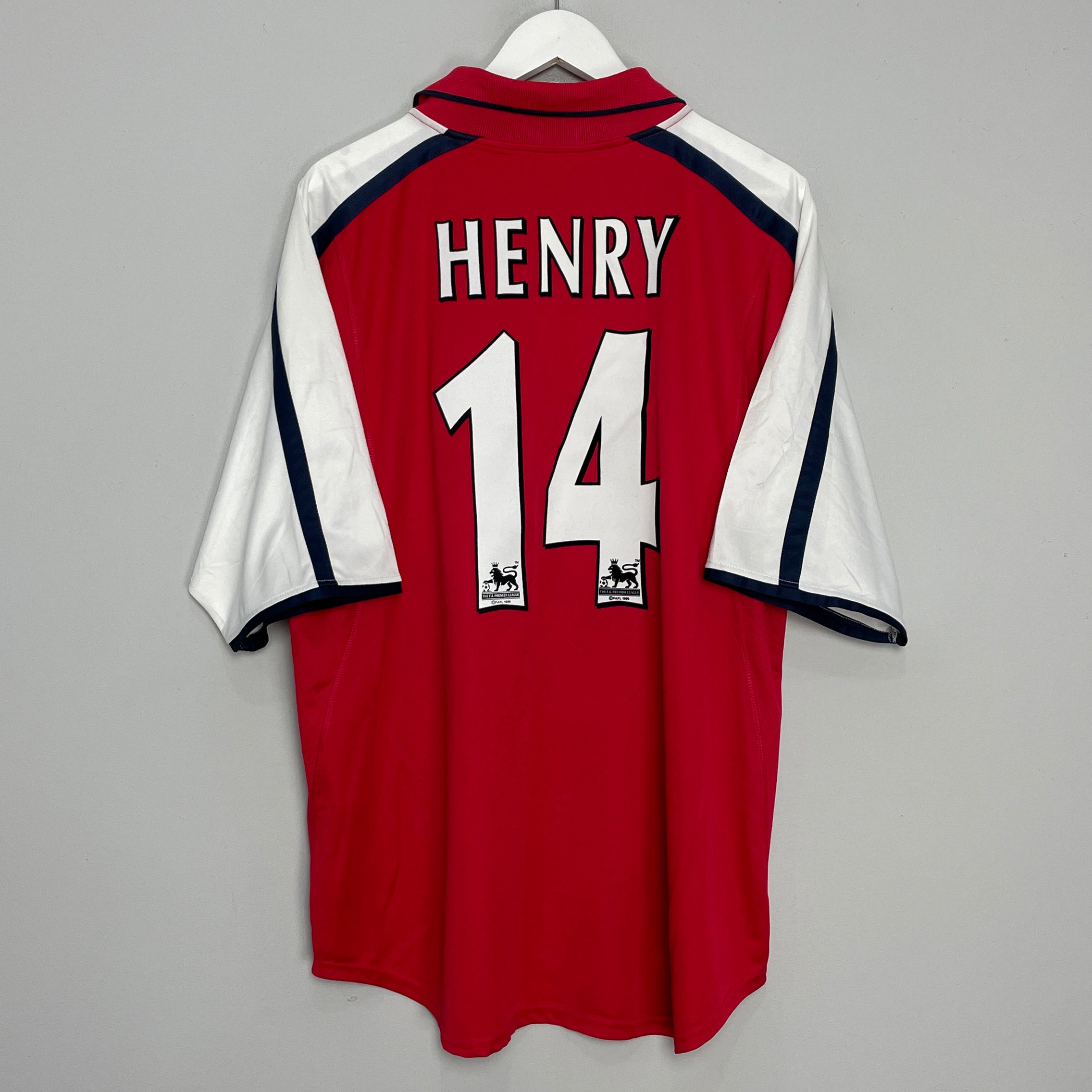 Shop 2000/02 ARSENAL HENRY #14 HOME SHIRT (XL) NIKE, classic football shirts, vintage football shirts & retro soccer jerseys at Cult Kits