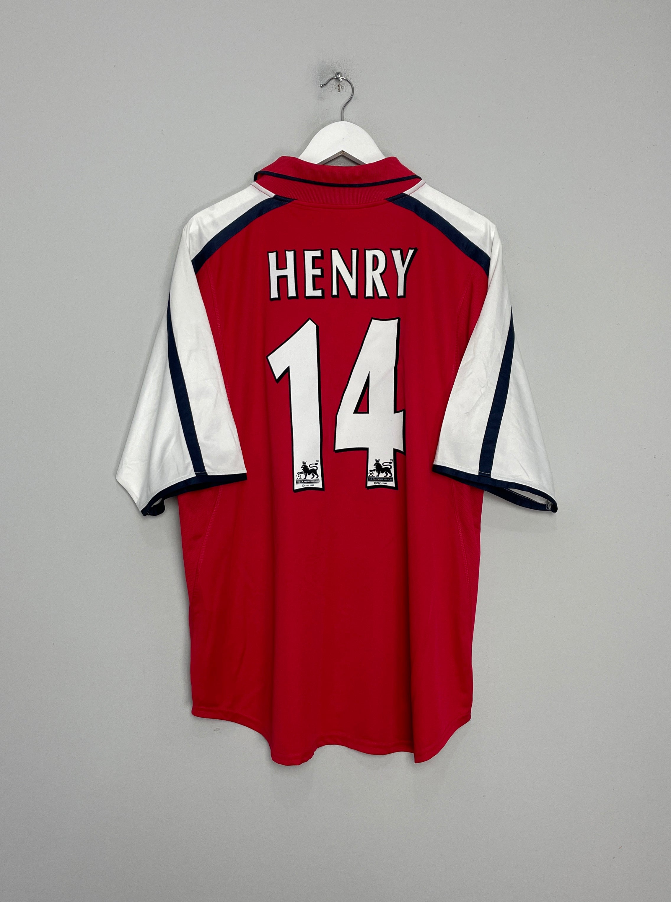 Shop 2000/02 ARSENAL HENRY #14 HOME SHIRT (XL) NIKE, classic football shirts, vintage football shirts & retro soccer jerseys at Cult Kits