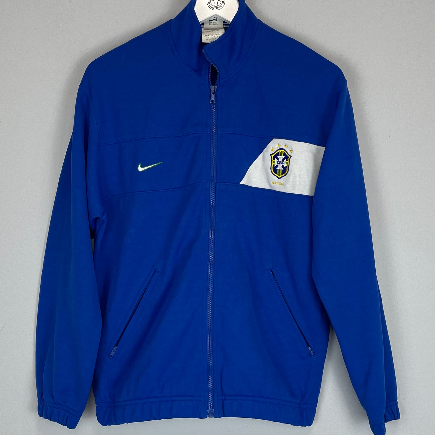 Shop 1998/00 BRAZIL TRACK JACKET (M) NIKE, classic football shirts, vintage football shirts & retro soccer jerseys at Cult Kits