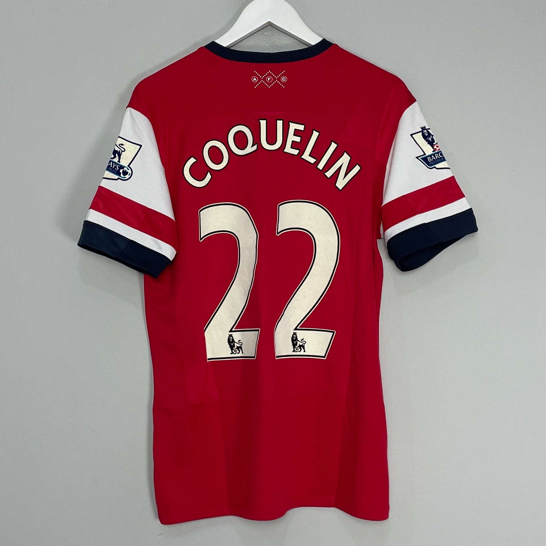 Shop 2012/14 ARSENAL COQUELIN #22 HOME SHIRT (M) NIKE, classic football shirts, vintage football shirts & retro soccer jerseys at Cult Kits