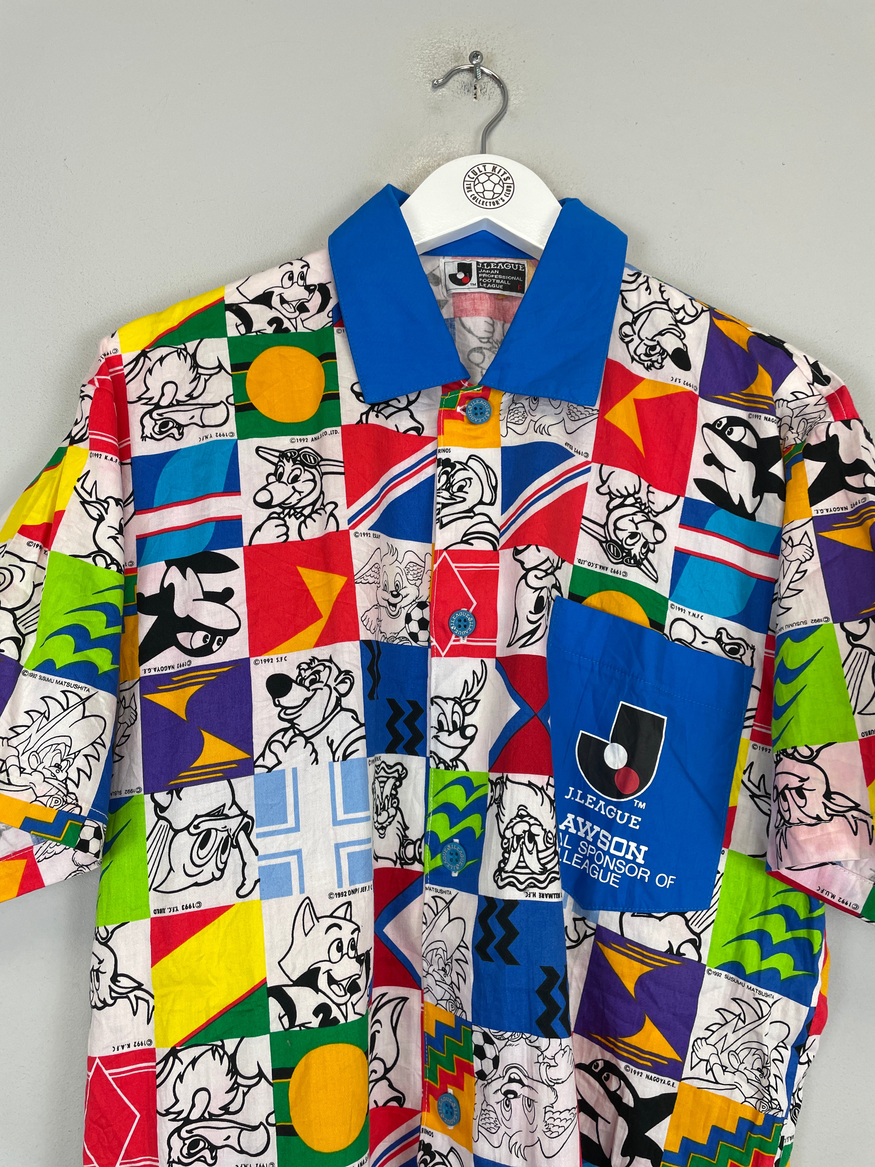 Shop 1990'S J LEAGUE BUTTON DOWN SHIRT (XL) OM, classic football shirts, vintage football shirts & retro soccer jerseys at Cult Kits