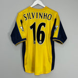 Shop 1999/01 ARSENAL SILVINHO #16 AWAY SHIRT (M) NIKE, classic football shirts, vintage football shirts & retro soccer jerseys at Cult Kits