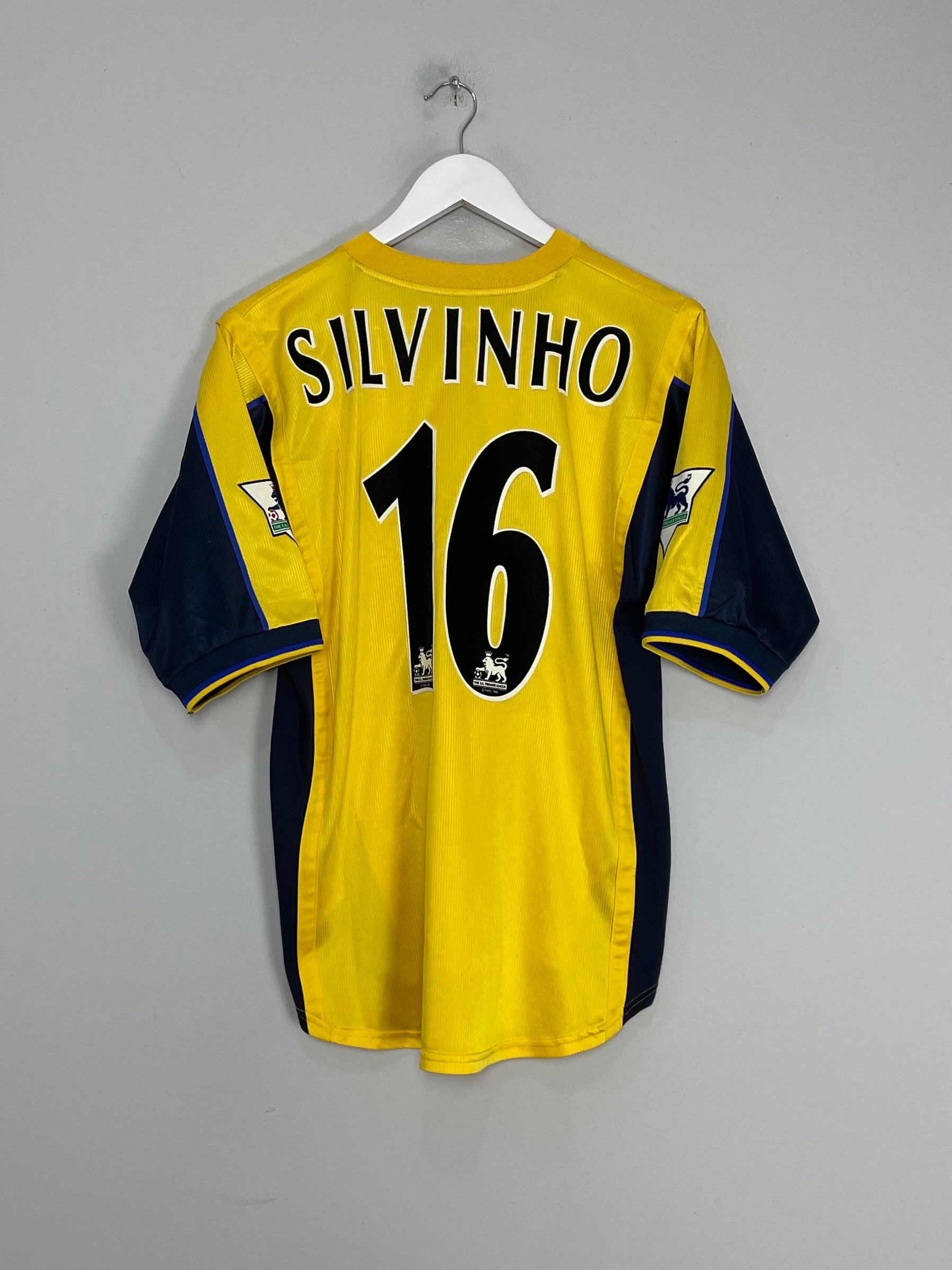 Shop 1999/01 ARSENAL SILVINHO #16 AWAY SHIRT (M) NIKE, classic football shirts, vintage football shirts & retro soccer jerseys at Cult Kits