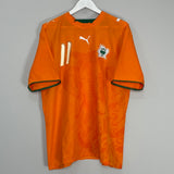 Shop 2006/07 IVORY COAST DROGBA #11 HOME SHIRT (XL) PUMA, classic football shirts, vintage football shirts & retro soccer jerseys at Cult Kits
