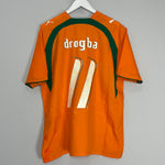 Shop 2006/07 IVORY COAST DROGBA #11 HOME SHIRT (XL) PUMA, classic football shirts, vintage football shirts & retro soccer jerseys at Cult Kits