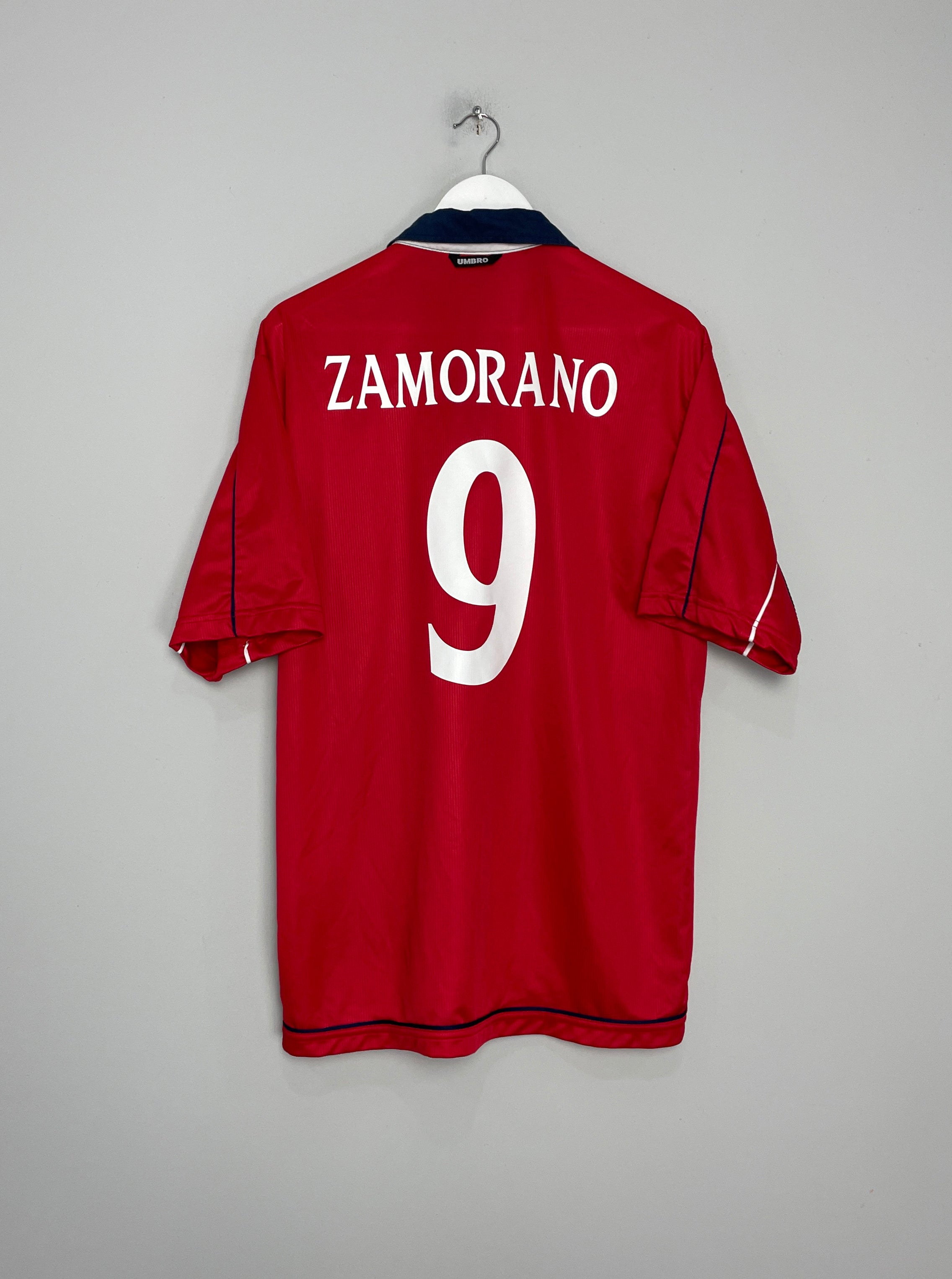 2000/03 CHILE ZAMORANO #9 HOME SHIRT (L) UMBRO