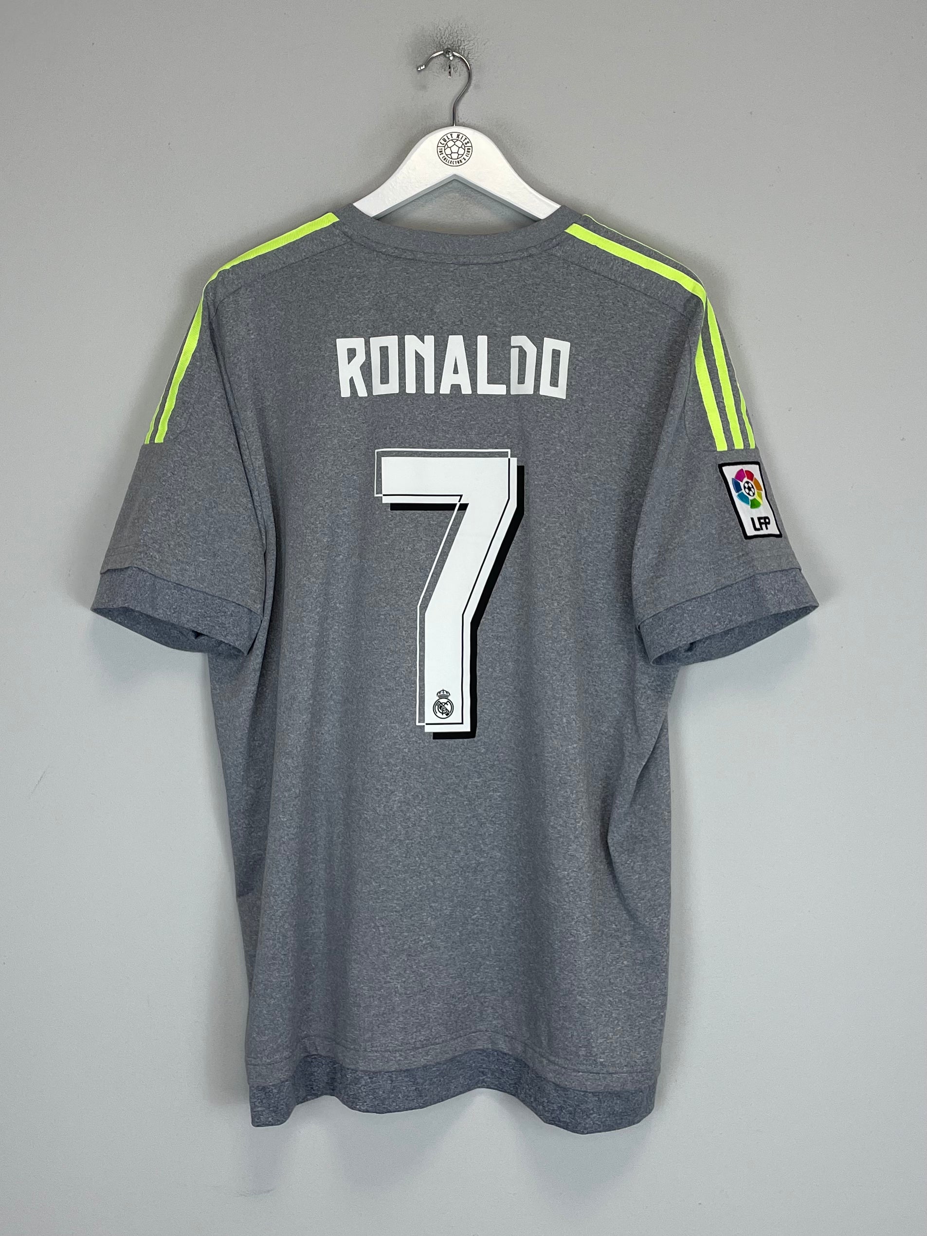 Shop 2015/16 REAL MADRID RONALDO #7 L/S AWAY SHIRT (XL) ADIDAS, classic football shirts, vintage football shirts & retro soccer jerseys at Cult Kits