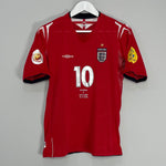 Shop 2004/06 ENGLAND OWEN #10 AWAY SHIRT (S) UMBRO, classic football shirts, vintage football shirts & retro soccer jerseys at Cult Kits