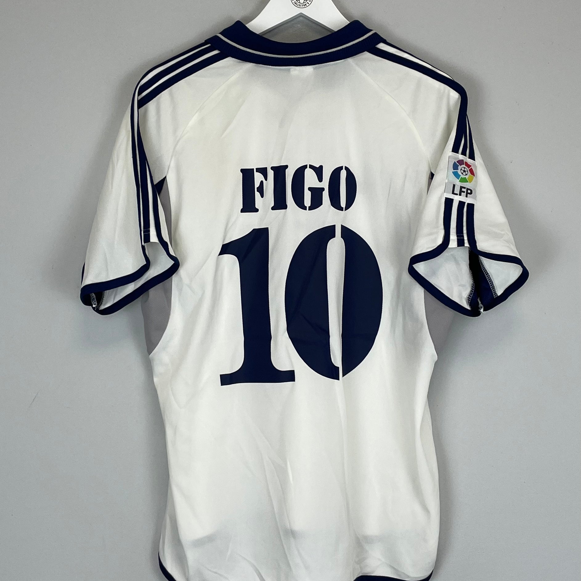 Shop 2000/01 REAL MADRID FIGO #10 HOME SHIRT (M) ADIDAS, classic football shirts, vintage football shirts & retro soccer jerseys at Cult Kits