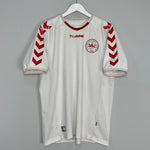 Shop 2003/04 DENMARK AWAY SHIRT (L) HUMMEL, classic football shirts, vintage football shirts & retro soccer jerseys at Cult Kits