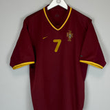 Shop 2000/02 PORTUGAL FIGO #7 HOME SHIRT (L) NIKE, classic football shirts, vintage football shirts & retro soccer jerseys at Cult Kits
