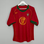 Shop 2004/06 PORTUGAL C.RONALDO #17 HOME SHIRT (M) NIKE, classic football shirts, vintage football shirts & retro soccer jerseys at Cult Kits