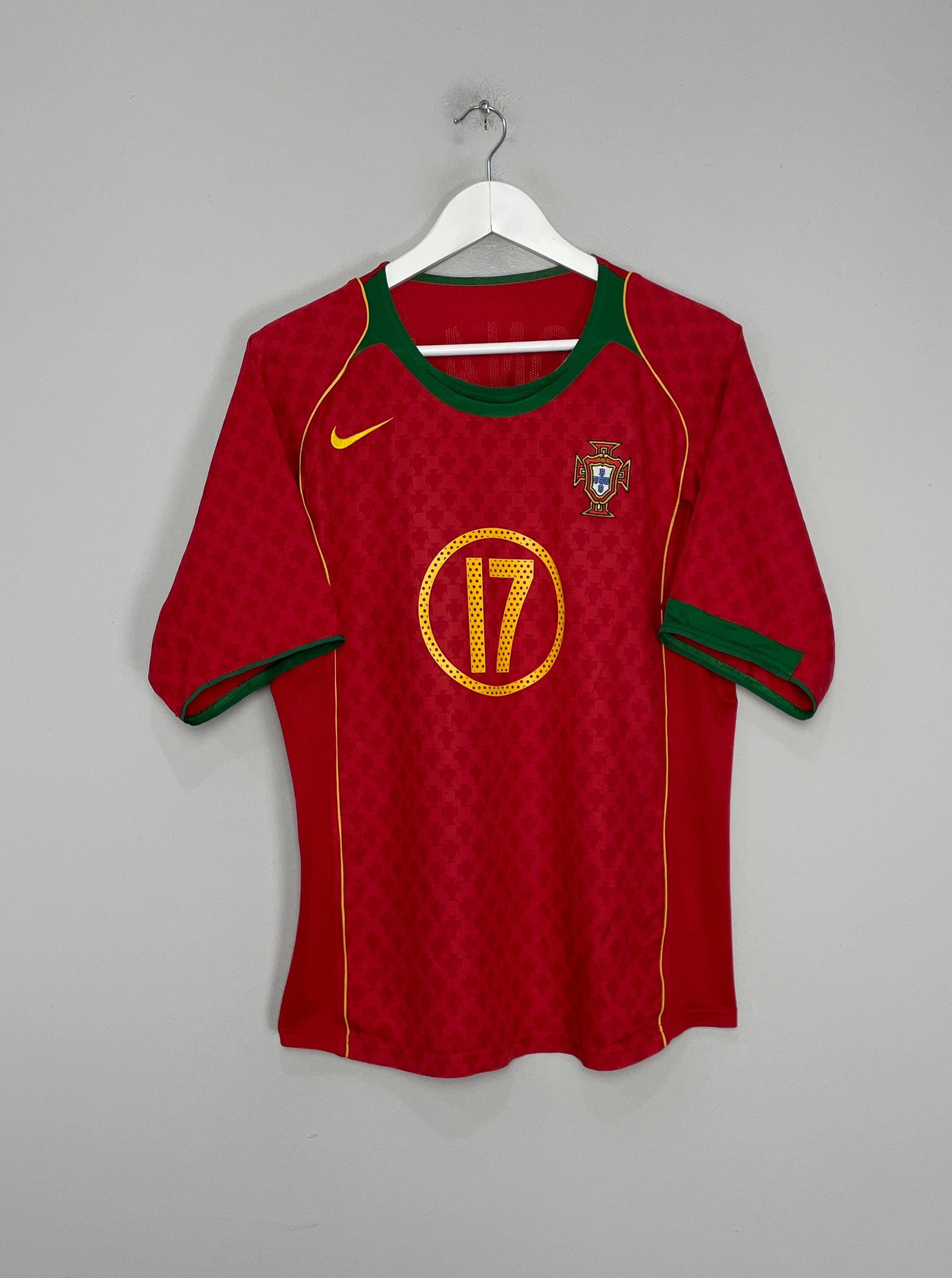 Shop 2004/06 PORTUGAL C.RONALDO #17 HOME SHIRT (M) NIKE, classic football shirts, vintage football shirts & retro soccer jerseys at Cult Kits