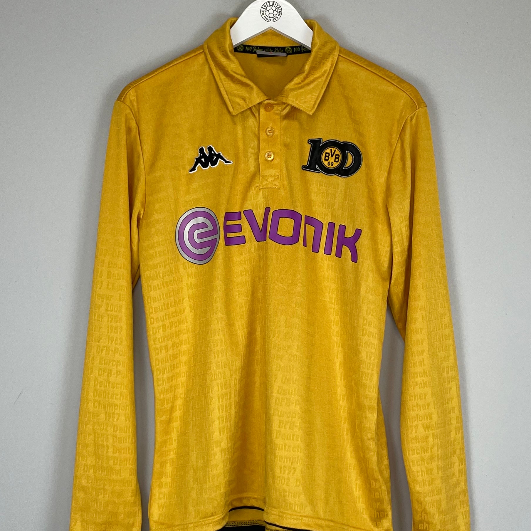 Shop 2009/10 DORTMUND *CENTENARY* L/S HOME SHIRT (L) KAPPA, classic football shirts, vintage football shirts & retro soccer jerseys at Cult Kits