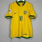Shop 2006/08 BRAZIL RONALDINHO #10 HOME SHIRT (L) NIKE, classic football shirts, vintage football shirts & retro soccer jerseys at Cult Kits