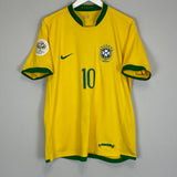 Shop 2006/08 BRAZIL RONALDINHO #10 HOME SHIRT (L) NIKE, classic football shirts, vintage football shirts & retro soccer jerseys at Cult Kits
