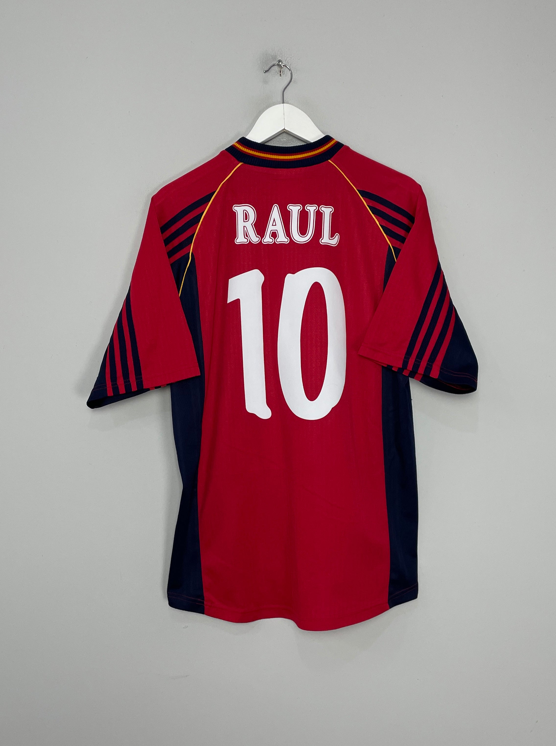 Shop 1998/99 SPAIN RAUL #10 HOME SHIRT (M) ADIDAS, classic football shirts, vintage football shirts & retro soccer jerseys at Cult Kits