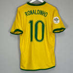 Shop 2006/08 BRAZIL RONALDINHO #10 HOME SHIRT (L) NIKE, classic football shirts, vintage football shirts & retro soccer jerseys at Cult Kits